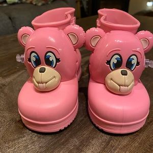 Mini Melissa pink bear rain boots- size 9